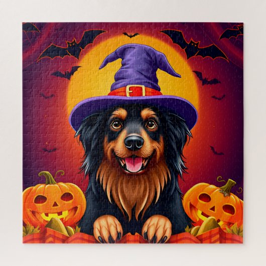 Puzzle Scène de célébration d'Halloween d'automne de chie (Vertical)