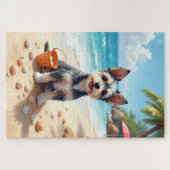Puzzle Scène de coquillages de plage de Biewer Terrier (Horizontal)