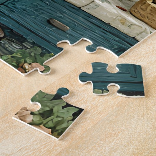 Puzzle Scène de Cuisine rustique confortable avec chien (Côté)