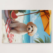 Puzzle Scène de détente à la plage du caniche (Horizontal)