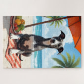Puzzle Scène de détente de Greyhound à la plage (Horizontal)