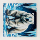 Puzzle Scène de faune de la grotte de glace arctique de l (Horizontal)