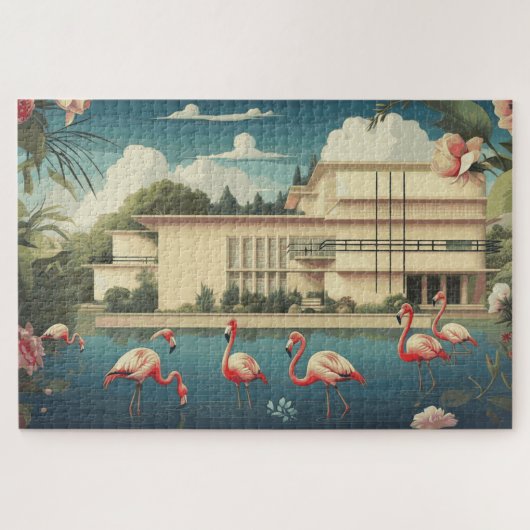 Puzzle Scène de Flamant rose surréaliste (Horizontal)
