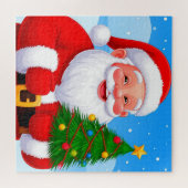 Puzzle Scène de l'Arbre de Noël de Santa pour s'amuser pe (Horizontal)