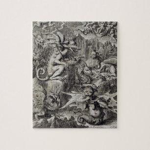 Puzzle Scène de l'enfer, illustration de partie Cha du