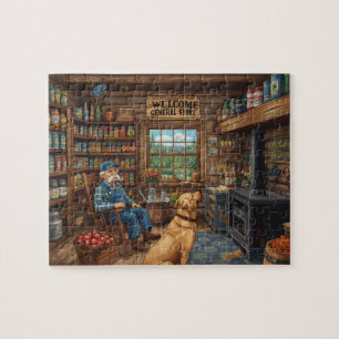 Puzzle Scène de magasin général de campagne cosy