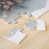 Puzzle Scène de Nativité Rustique avec Fleurs d'Hiver (Côté)