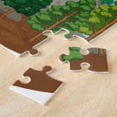 Puzzle Scène de nature avec l'éruption de volcan (Côté)