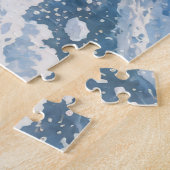 Puzzle Scène de neige de montagne d'avalanche (Côté)