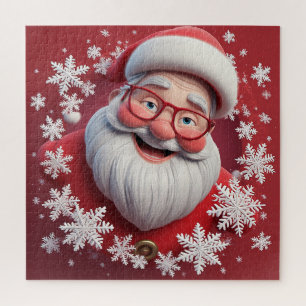 Puzzle Scène de neige festive avec le Père Noël pour un N