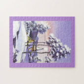 Puzzle scène de neige vintage (Horizontal)