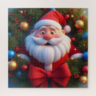 Puzzle Scène de Noël drôle de dessin animé du Père Noël A