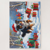 Puzzle Scène de Noël du berger australien (Vertical)