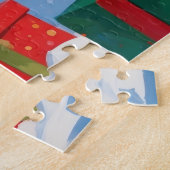 Puzzle Scène de Noël du Labrador noir (Côté)