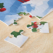 Puzzle Scène de Noël festive avec Border Collie dans la n (Côté)