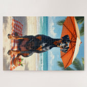 Puzzle Scène de plage de luxe avec Doberman (Horizontal)