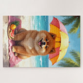Puzzle Scène de plage de luxe Chow Chow (Horizontal)