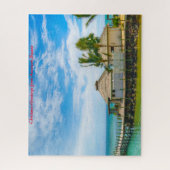 Puzzle Scène de plage des Samoa américaines. Vœux de Noël (Vertical)