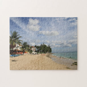 Puzzle Scène de plage ensoleillée de la Barbade.
