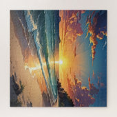 Puzzle Scène de plage Sérénité au coucher du soleil (Horizontal)
