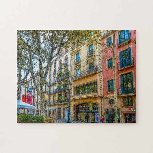 Puzzle Scène de rue à Barcelone. (Horizontal)