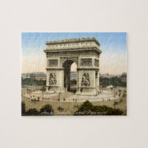 Puzzle Scène de rue de Paris France, Arc de Triomphe 1900