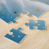 Puzzle Scène de village enneigé et festive. (Côté)