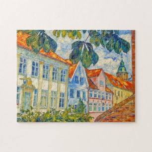 Puzzle Scène de ville impressionniste à Glueckstadt avec