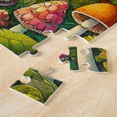 Puzzle Scène forestière avec des animaux mignons (Côté)