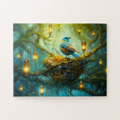 Puzzle Scène forestière enchantée avec les oiseaux et les (Horizontal)