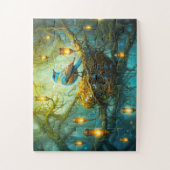Puzzle Scène forestière enchantée avec les oiseaux et les (Vertical)
