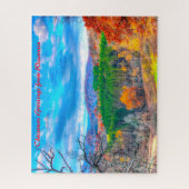 Puzzle Scène forestière Wisconsin.voeux de Noël (Vertical)