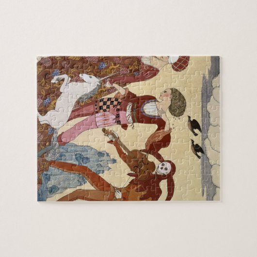 Puzzle Scène médiévale par Georges Barbier (Horizontal)