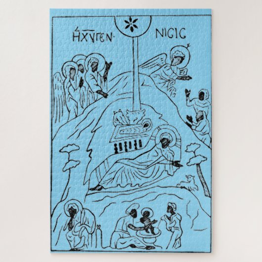 Puzzle Scène minimale de la Nativité orthodoxe (Vertical)