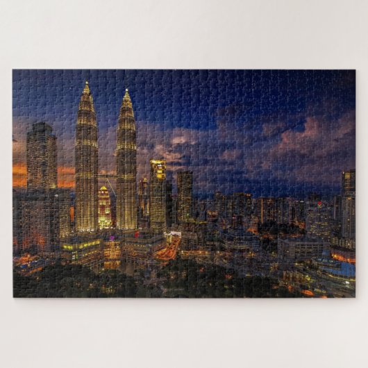 Puzzle Scène nocturne de Kuala Lumpur (Horizontal)