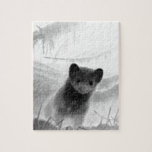 Puzzle Scène Nocturne Mystérieuse de Faune dans la Forêt