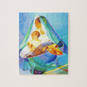 Puzzle Scène orientale de nativité, Mary, Jésus