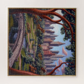 PUZZLE SCÈNE PEINTE D'UN PARC DE VILLE VERS 1900 (Horizontal)