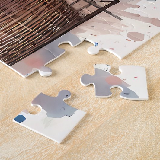 Puzzle Scène Retro Car & Blooming Boutique (Côté)