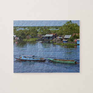 Puzzle Scène rurale, lac Tonle Sap, Siem Reap, Angkor,