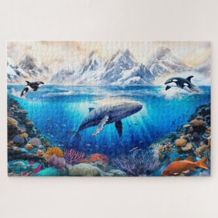 Puzzle Scène sous-marine à l'aquarelle