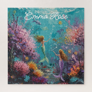 Puzzle Scène sous-marine de sirène enchantée
