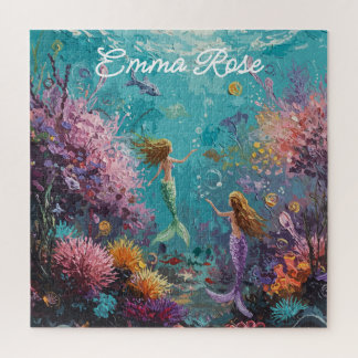 Puzzle Scène sous-marine de sirène enchantée