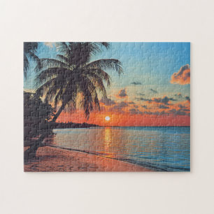 Puzzle Scène Tropical Sunset Beach