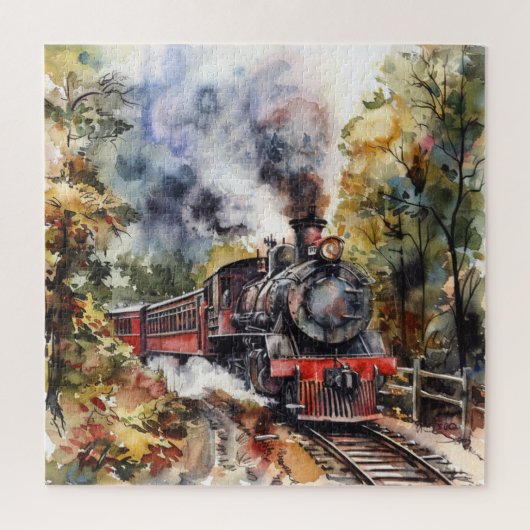 Puzzle Scenic Landscape with Train (Vertical)