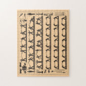 Puzzle Schéma de l'escrime vintage (1907) (Vertical)