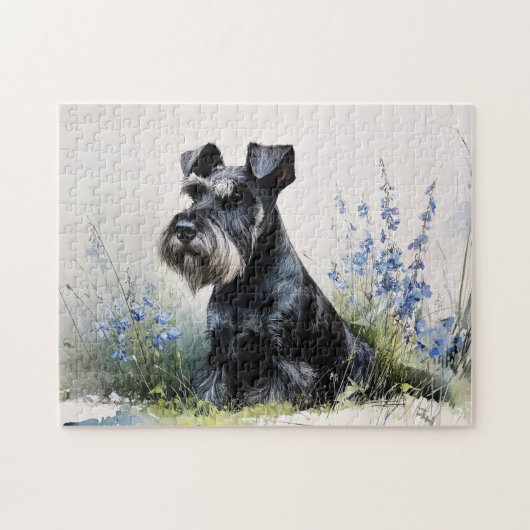 Puzzle Schnauzer aquarelle (Horizontal)