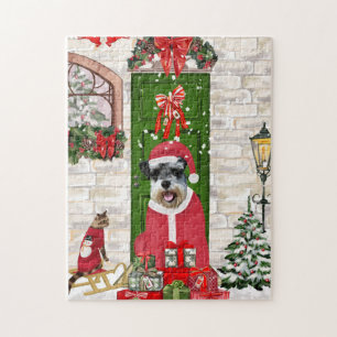 Puzzle Schnauzer Chien Noël