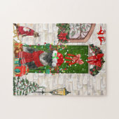 Puzzle Schnauzer Chien Noël (Horizontal)