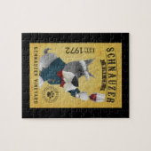 Puzzle Schnauzer Chien Vin Funny Schnauzer Amoureux des c (Horizontal)